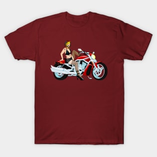 Aries Biker Babe - No BG T-Shirt